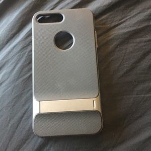 iPhone 7 Plus Black Phone Case with Stand